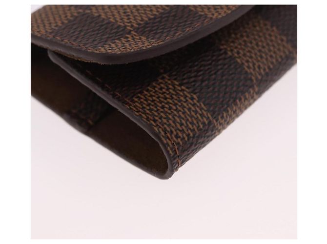 LOUIS VUITTON Damier Ebene Cuffs&Cuff Case Cuffs Silver M64675 LV Auth BA13620V Argento - vista 8