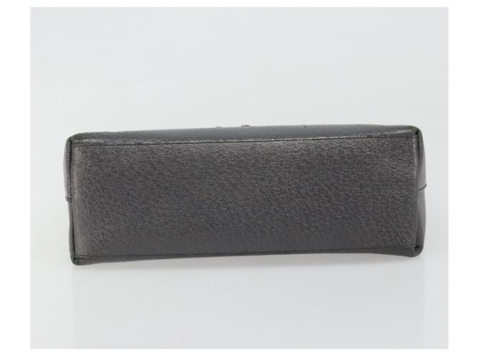 Borsa a mano GUCCI Bamboo in pelle nera e oro 001 3444 1887 Auth 187814 Nero D'oro - vista 10