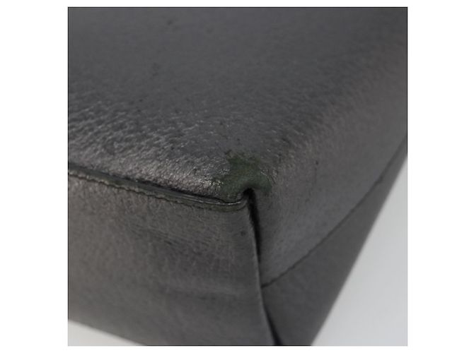 Borsa a mano GUCCI Bamboo in pelle nera e oro 001 3444 1887 Auth 187814 Nero D'oro - vista 11