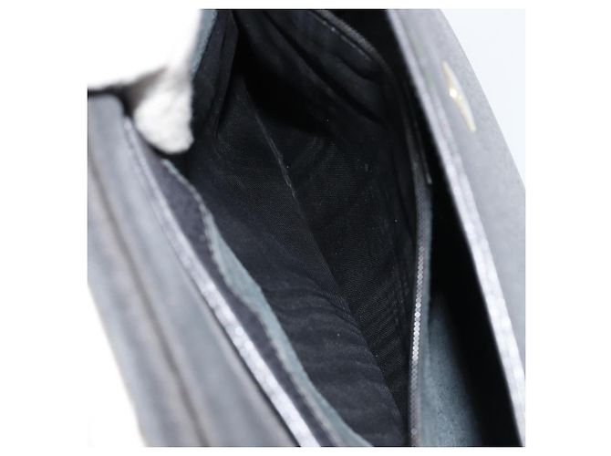 Borsa a mano GUCCI Bamboo in pelle nera e oro 001 3444 1887 Auth 187814 Nero D'oro - vista 22