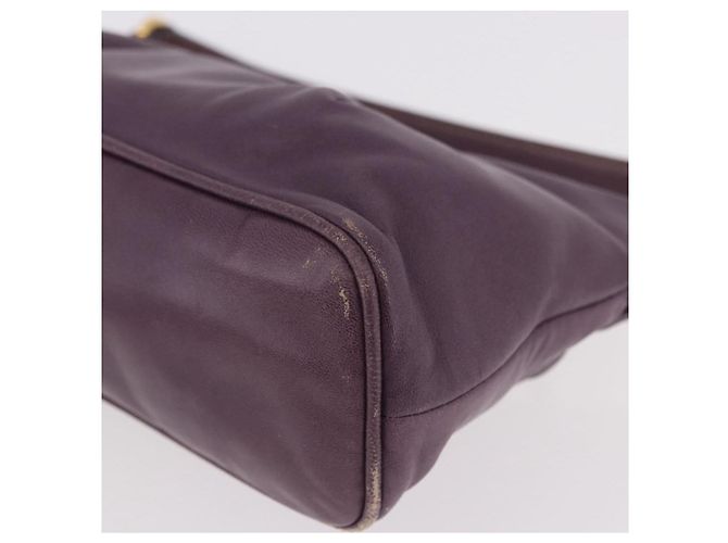 PRADA Pouch Accessori in Pelle Viola Oro Auth 189372A D'oro Porpora - vista 13