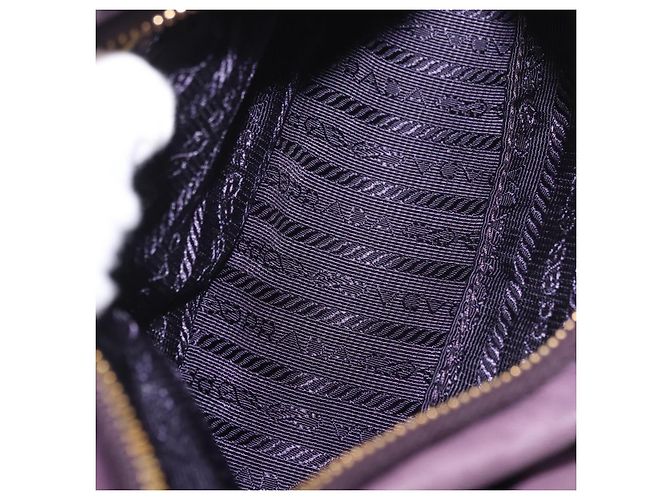 PRADA Pouch Accessori in Pelle Viola Oro Auth 189372A D'oro Porpora - vista 17