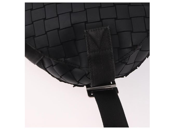 BOTTEGA VENETA INTRECCIATO Body Bag Pelle Nero Argento Auth bs35683A - vista 13