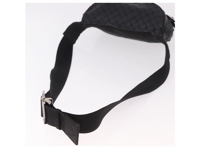 BOTTEGA VENETA INTRECCIATO Body Bag Pelle Nero Argento Auth bs35683A - vista 7