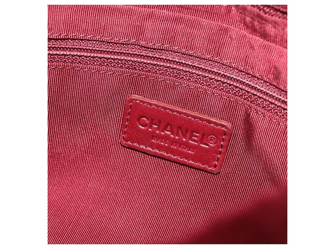 CHANEL Borsa a Spalla con Catena in Pelliccia Rossa CC Auth BA13649V Rosso - vista 17