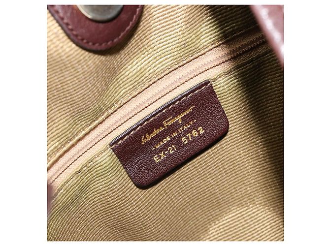 Borsa a tracolla Salvatore Ferragamo in tela beige e oro Auth hk3800 D'oro - vista 15