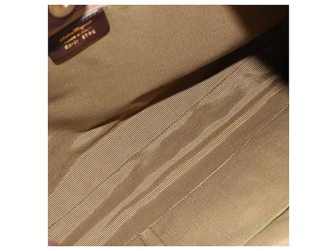 Borsa a tracolla Salvatore Ferragamo in tela beige e oro Auth hk3800 D'oro - vista 16