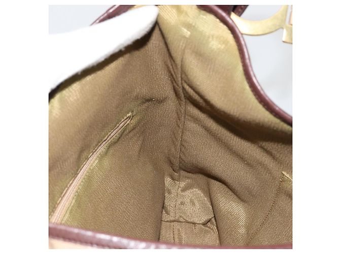 Borsa a tracolla Salvatore Ferragamo in tela beige e oro Auth hk3800 D'oro - vista 17