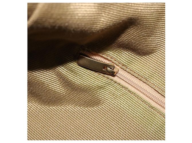 Borsa a tracolla Salvatore Ferragamo in tela beige e oro Auth hk3800 D'oro - vista 19