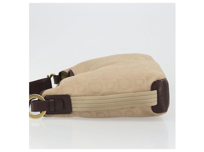 Borsa a tracolla Salvatore Ferragamo in tela beige e oro Auth hk3800 D'oro - vista 5