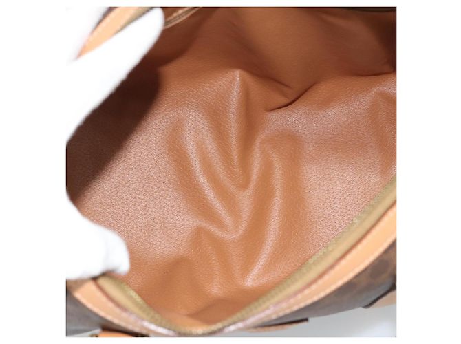 Céline Borsa Boston CELINE in tela Macadam PVC Pelle Marrone Oro Auth 187697A D'oro - vista 17