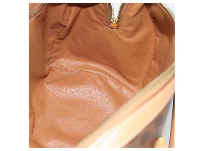Céline Borsa Boston CELINE in tela Macadam PVC Pelle Marrone Oro Auth 187697A D'oro - vista 18