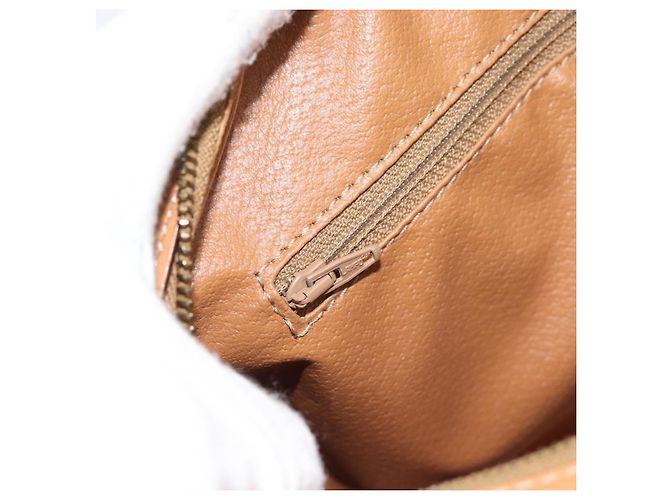 Céline Borsa Boston CELINE in tela Macadam PVC Pelle Marrone Oro Auth 187697A D'oro - vista 20