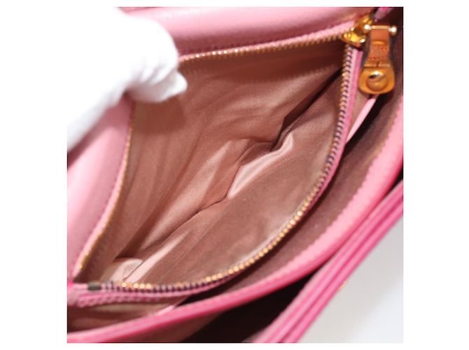 Borsa Miu Miu in pelle 2way Rosa Oro RN0726 Auth am11972V D'oro - vista 26