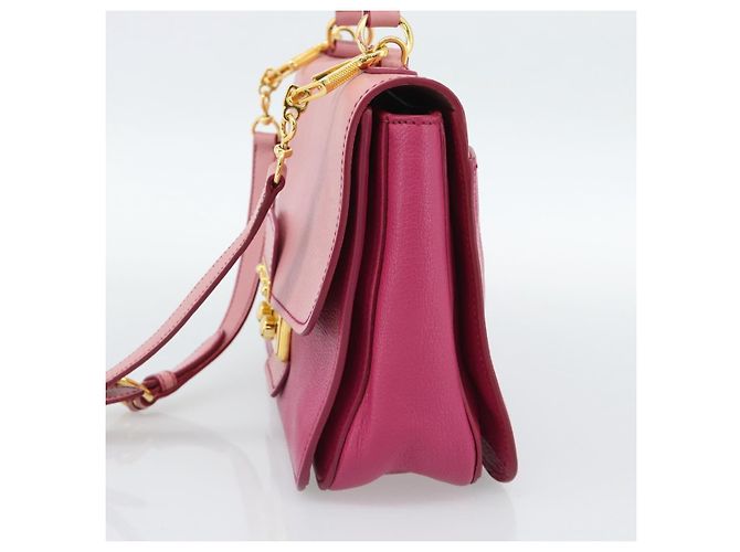 Borsa Miu Miu in pelle 2way Rosa Oro RN0726 Auth am11972V D'oro - vista 5