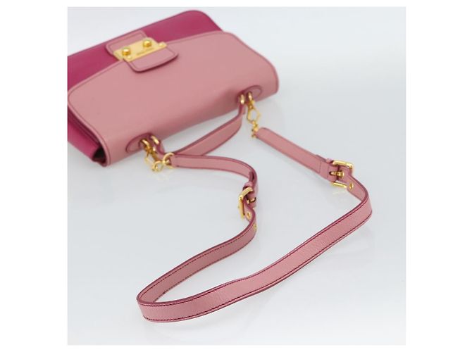 Borsa Miu Miu in pelle 2way Rosa Oro RN0726 Auth am11972V D'oro - vista 9