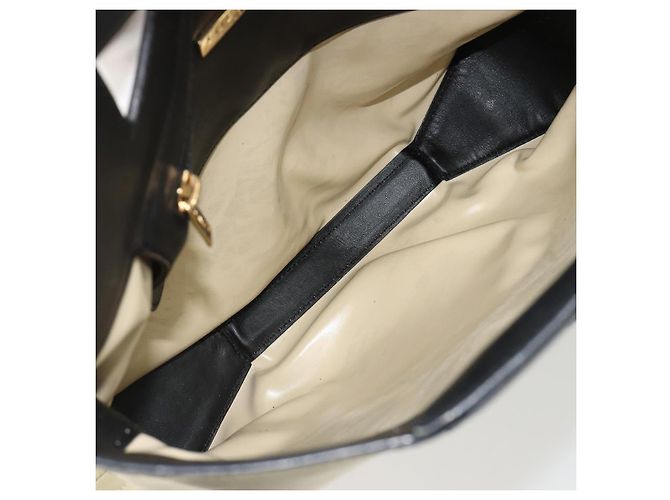 Borsa a mano LOEWE in tela e pelle beige oro Auth hk3797 D'oro - vista 11