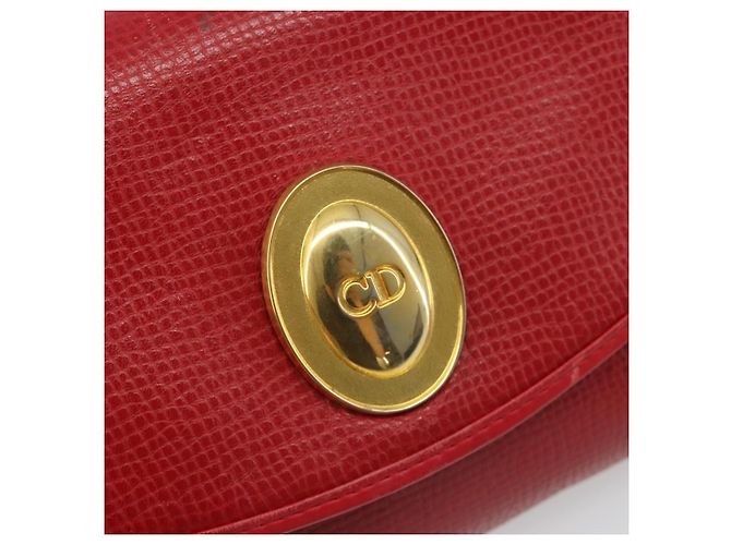 Borsa a Spalla Christian Dior in Pelle Rossa Oro Auth BA13488 Rosso D'oro - vista 14