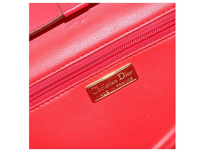 Borsa a Spalla Christian Dior in Pelle Rossa Oro Auth BA13488 Rosso D'oro - vista 16