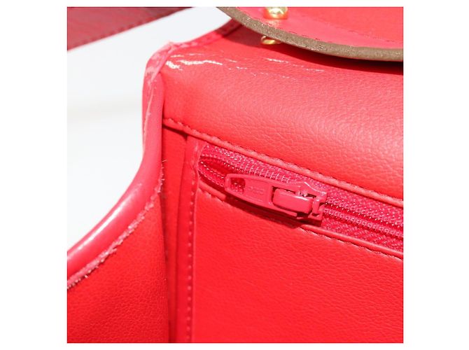 Borsa a Spalla Christian Dior in Pelle Rossa Oro Auth BA13488 Rosso D'oro - vista 20