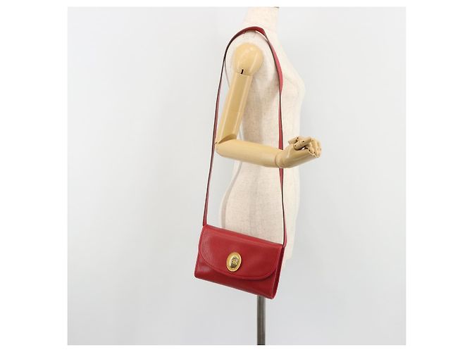 Borsa a Spalla Christian Dior in Pelle Rossa Oro Auth BA13488 Rosso D'oro - vista 23