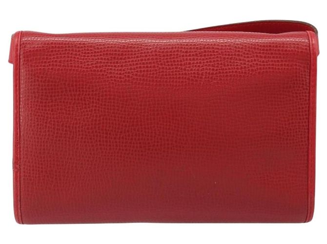 Borsa a Spalla Christian Dior in Pelle Rossa Oro Auth BA13488 Rosso D'oro - vista 3