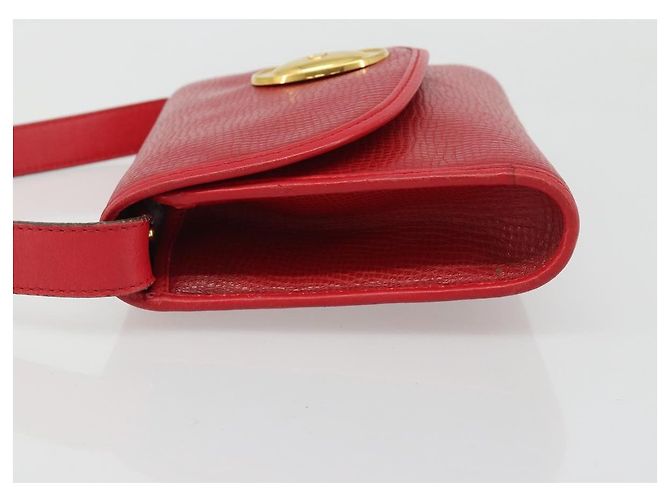 Borsa a Spalla Christian Dior in Pelle Rossa Oro Auth BA13488 Rosso D'oro - vista 5