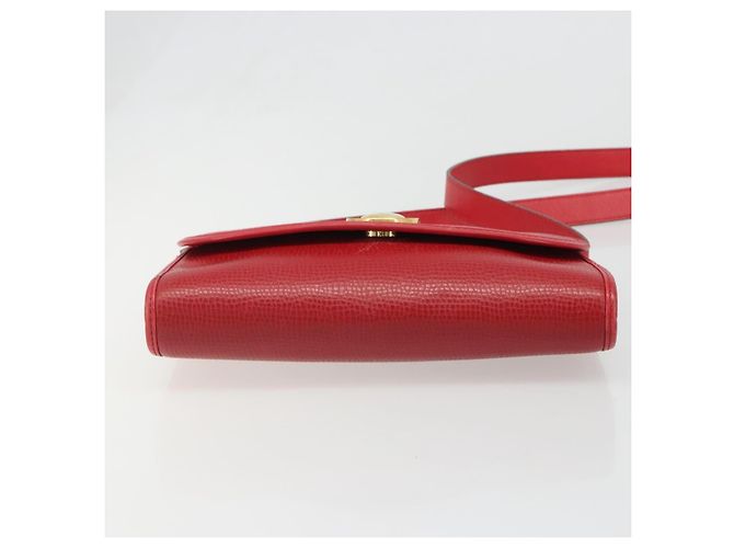 Borsa a Spalla Christian Dior in Pelle Rossa Oro Auth BA13488 Rosso D'oro - vista 9