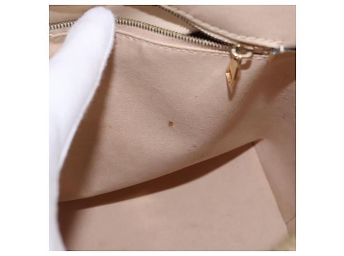 LOUIS VUITTON Bolso Tote Monogram Vernis Lockit PM Beige Negro M90251 Auth ka4865 - vista 11