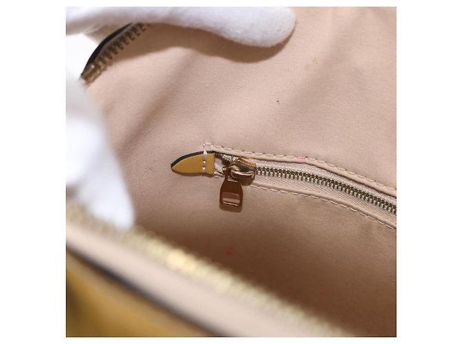 LOUIS VUITTON Bolso Tote Monogram Vernis Lockit PM Beige Negro M90251 Auth ka4865 - vista 24