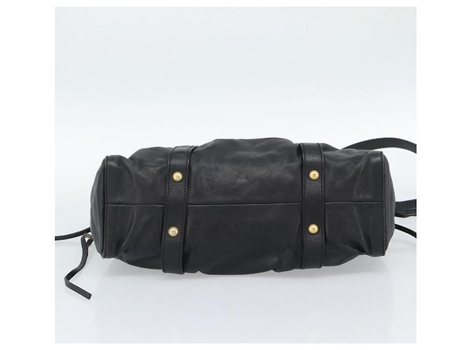 Borsa Miu Miu in pelle 2way Nera Oro Autentica 189206SAM Nero D'oro - vista 11