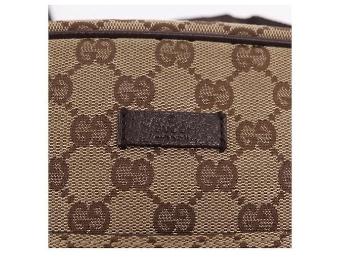 Borsa a Spalla GUCCI GG Canvas Beige Argento 122759 Auth 188226A - vista 16