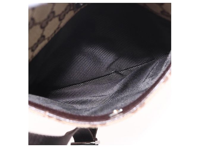 Borsa a Spalla GUCCI GG Canvas Beige Argento 122759 Auth 188226A - vista 23