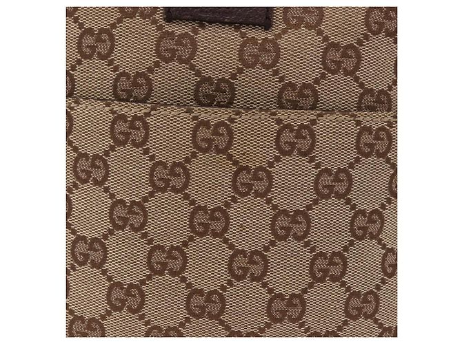Borsa a Spalla GUCCI GG Canvas Beige Argento 122759 Auth 188226A - vista 3