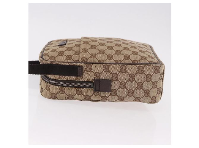 Borsa a Spalla GUCCI GG Canvas Beige Argento 122759 Auth 188226A - vista 6