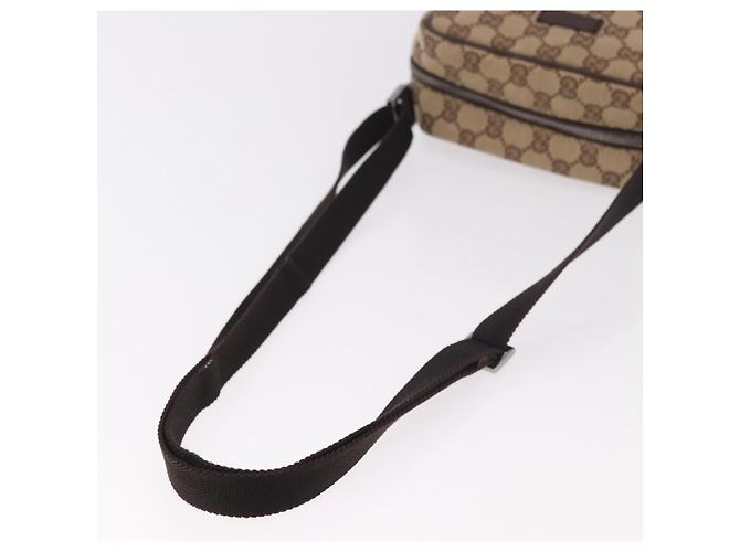 Borsa a Spalla GUCCI GG Canvas Beige Argento 122759 Auth 188226A - vista 8