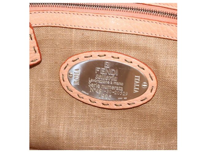 FENDI Celeria Handtasche Leder Orange Auth 189383V - Ansicht 15