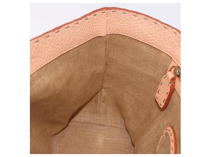 FENDI Celeria Handtasche Leder Orange Auth 189383V - Ansicht 17