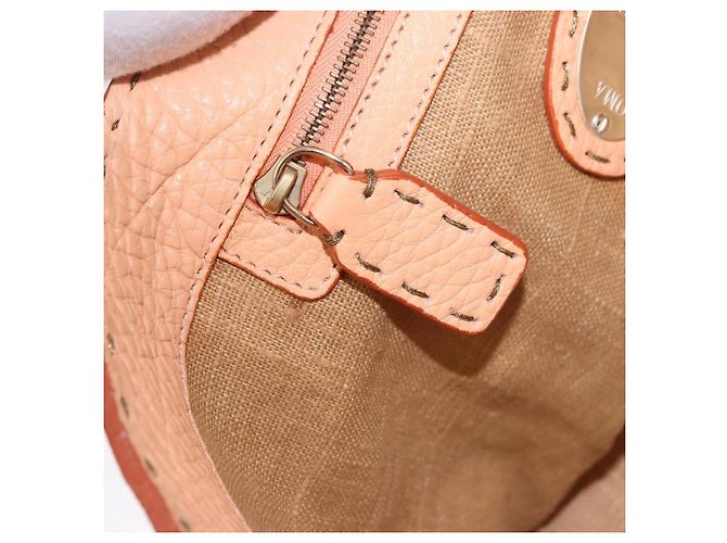 FENDI Celeria Handtasche Leder Orange Auth 189383V - Ansicht 19