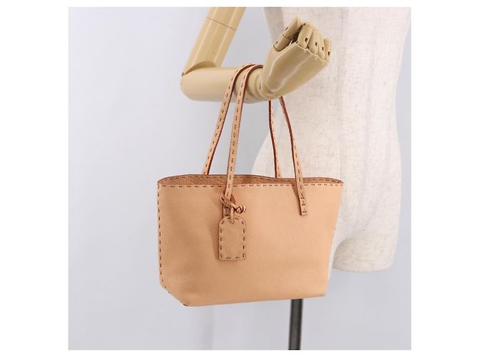 FENDI Celeria Handtasche Leder Orange Auth 189383V - Ansicht 22