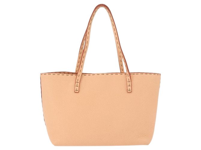 FENDI Celeria Handtasche Leder Orange Auth 189383V - Ansicht 3