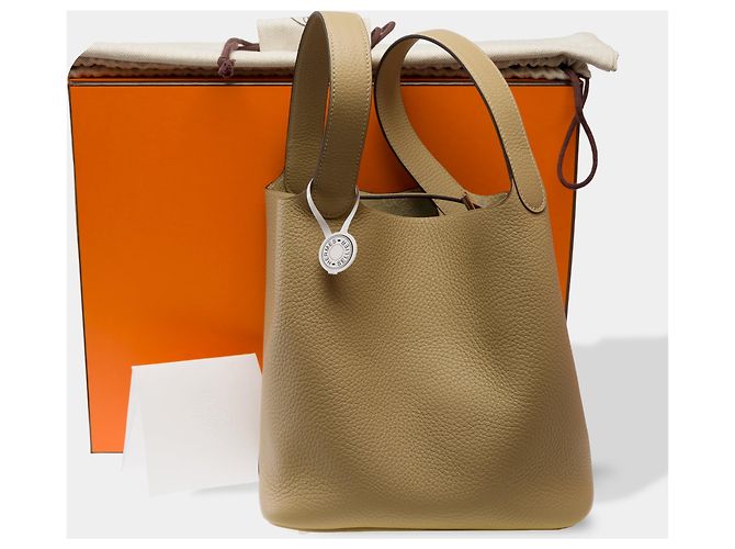 Hermès Borsa HERMES Picotin in Pelle Beige - 103682 - vista 2