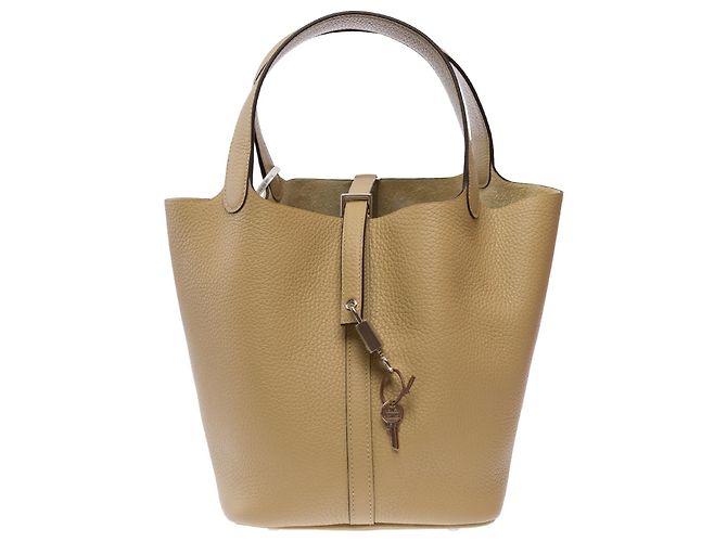 Hermès Borsa HERMES Picotin in Pelle Beige - 103682 - vista 3