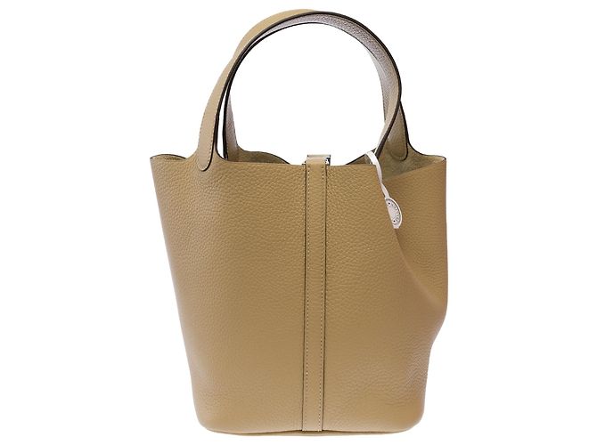 Hermès Borsa HERMES Picotin in Pelle Beige - 103682 - vista 4