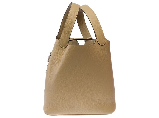 Hermès Borsa HERMES Picotin in Pelle Beige - 103682 - vista 5