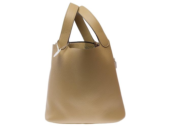 Hermès Borsa HERMES Picotin in Pelle Beige - 103682 - vista 6