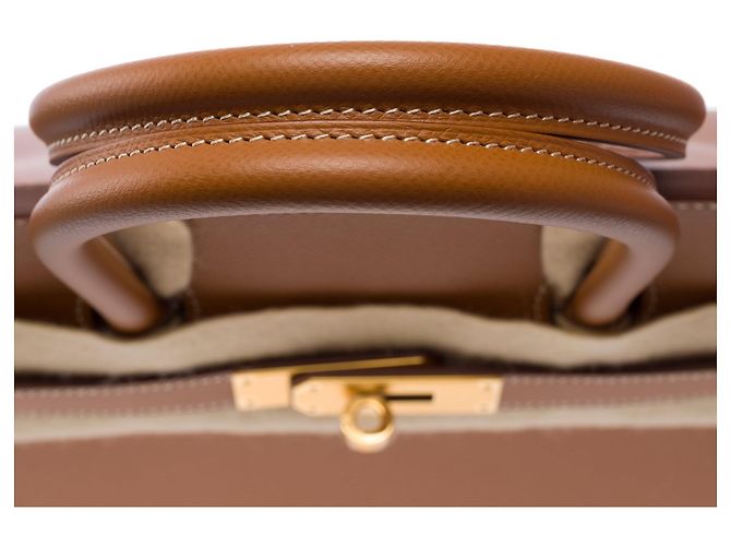 Hermès Borsa HERMES Birkin 30 in Pelle Oro - 103685 D'oro - vista 10