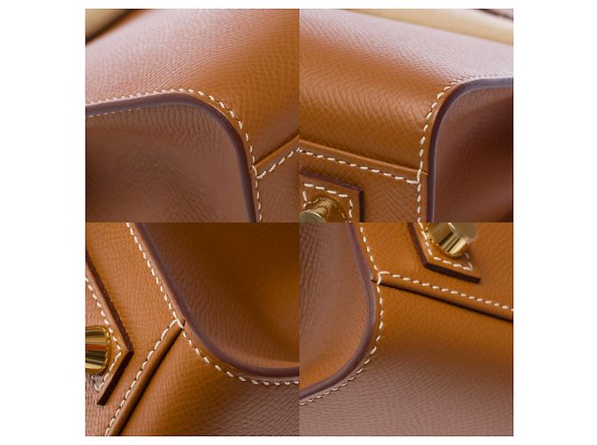 Hermès Borsa HERMES Birkin 30 in Pelle Oro - 103685 D'oro - vista 12