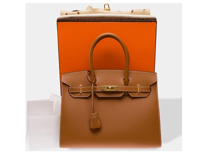 Hermès Borsa HERMES Birkin 30 in Pelle Oro - 103685 D'oro - vista 2