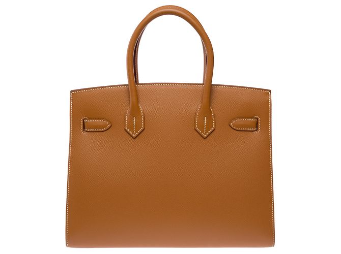 Hermès Borsa HERMES Birkin 30 in Pelle Oro - 103685 D'oro - vista 4